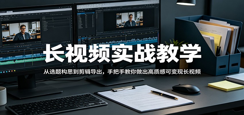 长视频实战教学，从选题构思到剪辑导出，手把手教你做出高质感可变现长视频-白蛇网