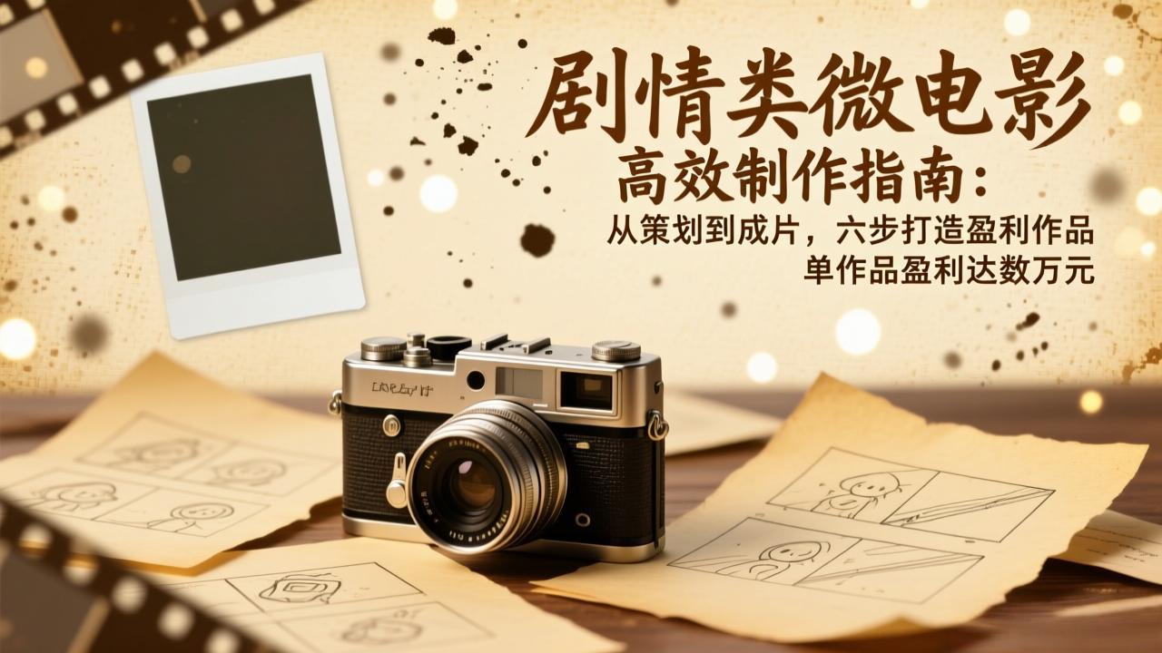 剧情类微电影高效制作指南：从策划到成片，六步打造盈利作品，单作品盈利达数万元