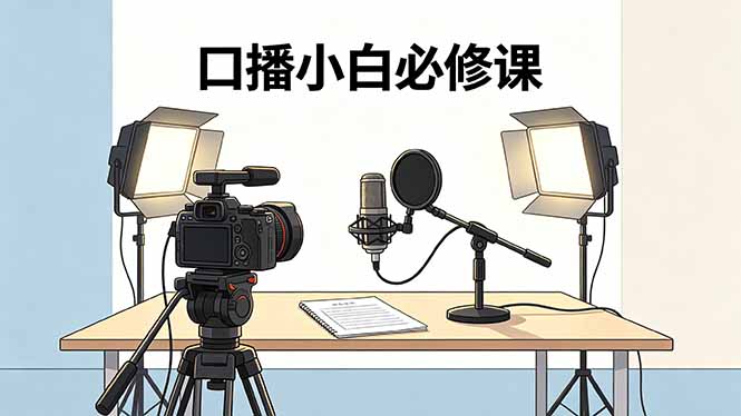 口播小白必修课：录像收音灯光设备+脚本撰写，搭专业级录制场景-白蛇网
