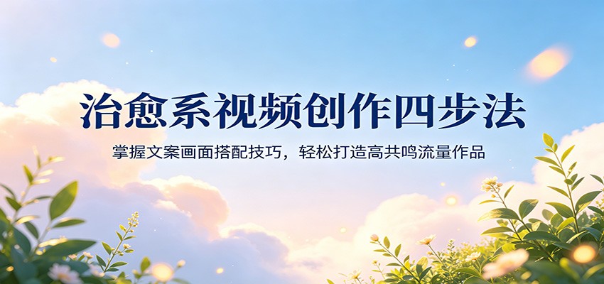 治愈系视频创作四步法：掌握文案画面搭配技巧，轻松打造高共鸣流量作品-白蛇网