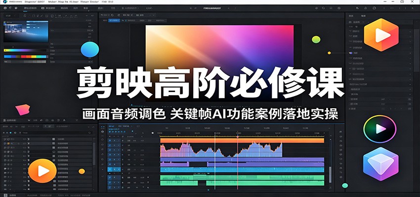 剪映高阶必修课：画面音频调色，关键帧AI功能案例落地实操-白蛇网
