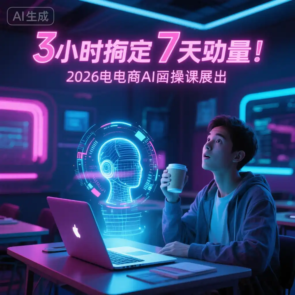 3小时搞定7天工作量！2026电商AI实操课曝光