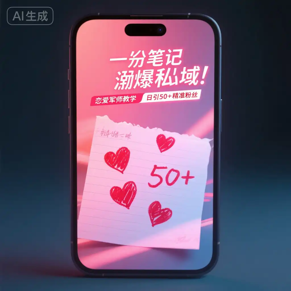 一篇笔记撩爆私域！恋爱军师教你日引50+精准粉