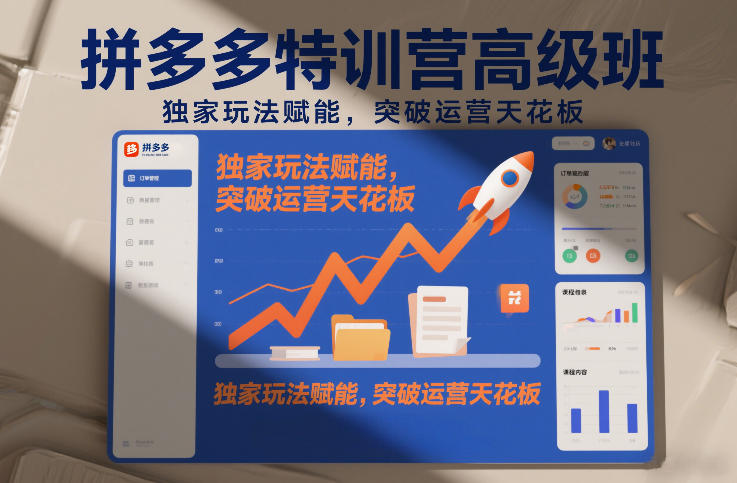 拼多多特训营高阶班，独家玩法赋能，突破运营天花板(更新26年4月24日)-白蛇网