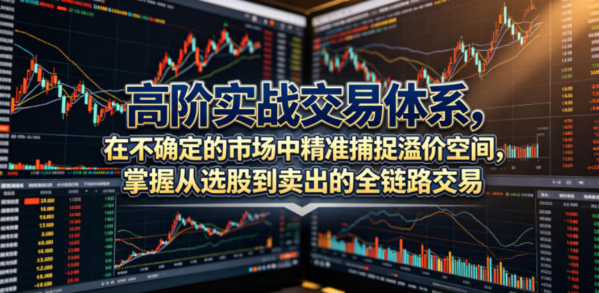 高阶实战交易体系，在不确定的市场中精准捕捉溢价空间，掌握从选股到卖出的全链路交易心法(更新6月)