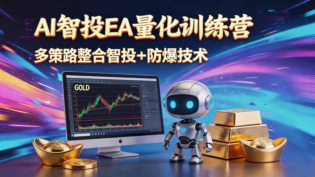 AI智投EA量化运营技术，自动化黄金操盘技术，小白也可以轻松上手日入1000+
