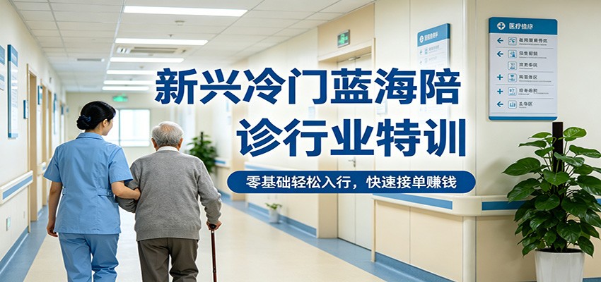 新兴冷门蓝海陪诊行业特训，零基础轻松入行，快速接单赚钱-白蛇网